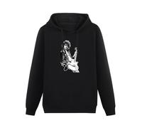 WELENAGA Men Long Sleeve Printed Hoodies Jimmy Page 90S Gift BirthdayMen's Hoody Sweatershirt Black M