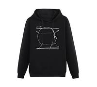 WELENAGA Men Long Sleeve Printed Hoodies Slowdive Album Hoody Sweatershirt Black 3XL