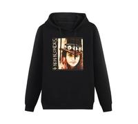 WELENAGA Men's 4 Non Blondes Grunge Vintage Look Alternative Rock Long Sleeve Hooded Sweatshirt Hoodies with Drawstring Pockets Black M