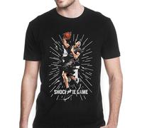 WELENAGA Men's Klay Thompson Shock The Games Short Sleeve Men Sports Tees T-Shirts Black XL