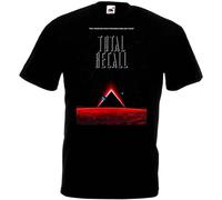 WELENAGA Men's Total Recall V3 Black Poster T-Shirts Black S