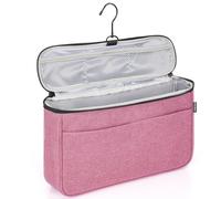 WELIDAY Borsa da viaggio compatibile con Dyson Airwrap Styler, organizer da viaggio portatile per arricciacapelli e attacco con tasche multiple (rosa)