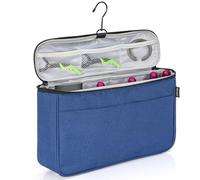 WELIDAY Custodia da viaggio compatibile con Dyson Airwrap Styler, organizer da viaggio portatile per arricciacapelli e attacco con tasche multiple (blu)
