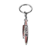 Welikekitchen Portachiavi di lusso per Mini John Cooper Works JCW in alluminio, argento, M