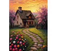 WELIWE 5D Diamond Painting Kit Di Adesivi Con Diamanti Fai Da Te Per Bambini E Adulti Principianti Perfetto Come decorazione della casa Casetta da giardino 40x50 cm