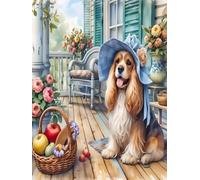 WELIWE 5D Diamond Painting Kit Di Adesivi Con Diamanti Fai Da Te Per Bambini E Adulti Principianti Perfetto Come decorazione della casa Cesto di frutta per cani 40x50 cm