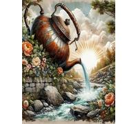 WELIWE 5D Diamond Painting Kit Di Adesivi Con Diamanti Fai Da Te Per Bambini E Adulti Principianti Perfetto Come decorazione della casa Bottiglia d'acqua dei sogni 40x50 cm