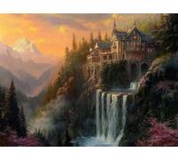 WELIWE 5D Diamond Painting Kit Di Adesivi Con Diamanti Fai Da Te Per Bambini E Adulti Principianti Perfetto Come decorazione della casa Castello 40x50 cm