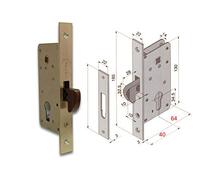 Welka 02630000 Serratura Inf Gancio Cilindro, Sagomato