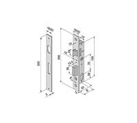 Welka 111.15009 Serratura per Profilati, 50x23, 8-14 mm