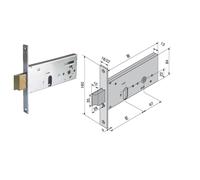 Welka 133-60-01-0 Serratura Infilare Infissi Fascia Larga Alluminio