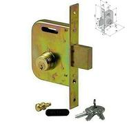 Welka 16000-10 050 Serratura per Cancelli, 2 Mandate, Scrocco, 50 mm