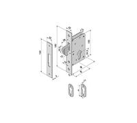 Welka - Serratura Infilare A Gancio Ent. mm. 50