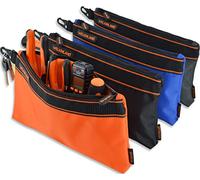 WELKINLAND Confezione da 4 borse per attrezzi resistenti, borsa per attrezzi da elettricista con 4 tasche per attrezzi, borsa per attrezzi con clip e tasca per accessori