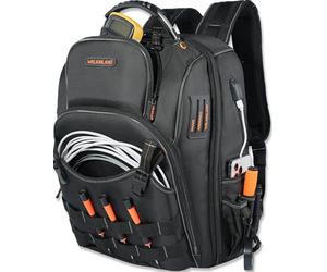 WELKINLAND Zaino Professionale per Elettricisti con 66 Tasche, Resistente da Cantiere per Attrezzi