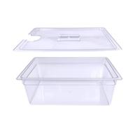 WELKOR Contenitore sous vide con coperchio, fornelli Sous Vide compatibile con Anova, Joule, Nano, Wancle, Instapot, perfetto per pollo, manzo, feste e professionisti (26 qt senza rack)