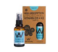 Well Actually Liposomial Vitamin D3 + K2 2000IU spray alla menta piperita - 2...