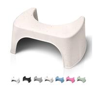 Well Care Sgabello Bagno Fisiologico Beige (con fibre di legno) - Poggiapiedi Adulti per WC - Sgabellino Squatty da Toilette - Panchetto contro la stitichezza - Plastica Riciclata