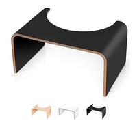 Well Care Sgabello Bagno Fisiologico Legno Nero - Poggiapiedi Adulti per WC - Sgabellino Squatty da Toilette - Panchetto contro la stitichezza