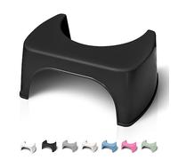 Well Care Sgabello Bagno Fisiologico Nero - Poggiapiedi Adulti per WC - Sgabellino Squatty da Toilette - Panchetto contro la stitichezza - Plastica Riciclata
