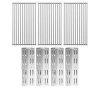 WELL GRILL Griglia e copertura bruciatore di ricambio per Burnhard Big Fred, Taino, Tepro 3662, Chicago 4 griglie a gas, 41,5 x 70,5 cm, in acciaio inox e regolabile 29-43 cm