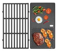 WELL GRILL Griglia e Padelle in Ghisa per Barbecue Weber Spirit E210 E220 S210 S220 (Con Manopole Anteriori), per Serie 200 I & II