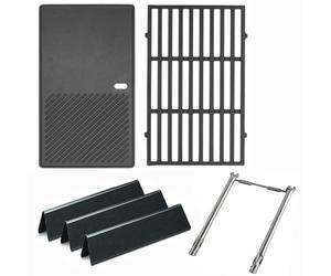 WELL GRILL Parti di ricambio per Weber Spirit 200 Series, 7635 guide aromatiche e bruciatori in acciaio inox e 44,5 cm 7637 in ghisa per barbecue a gas Spirit I & II E210 E220