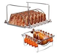 WELL GRILL Supporto 3 in 1 in acciaio inox per barbecue a sfera e carbonella, per barbecue a carbonella, per barbecue a gas Weber Enders Napoleon Kamado