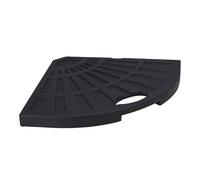 Well Home Base per ombrellone in cemento da 14 kg, resistente e stabile, con manico e design triangolare, 47,5 x 47,5 x 4 cm, Nero, 47,5x47,5x4 cm