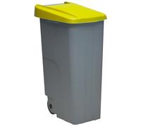 Well Home Contenitore riciclaggio 110 litri Chiuso, Giallo, 88x57x42 cm