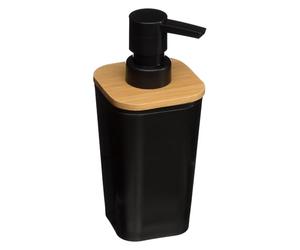 WELL HOME - Dispenser di sapone nero "Natureo" 200 ml, design moderno
