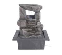 Well Home - Fontana d'acqua con 2 pietre e luci a LED, 22 x 19 x 28 cm
