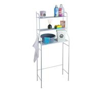 Well Home Mensola per lavatrice con 3 ripiani in colore bianco 65 x 25 x 155 cm