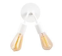 WELL HOME MOBILIARIO & DECORACIÓN Applique murale d'intérieur, Lampada da Parete Creativo Metallo, Illuminazione Industriale Classica, Bianco 14x14x20 cm