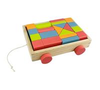 WELL HOME MOBILIARIO & DECORACIÓN Auto in legno artigianale: giocattolo educativo con 20 blocchi di pino, compensato e betulla