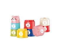 WELL HOME MOBILIARIO & DECORACIÓN Cubetti impilabili colorati con numeri da 1 a 10 - Gioco educativo per bambini, sviluppo motore e apprendimento precoce