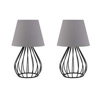 WELL HOME MOBILIARIO & DECORACIÓN Game 2 lampade notturne da 36 cm. Grigio. Tipo E27 max 60w