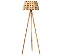 WELL HOME MOBILIARIO & DECORACIÓN Lampada de piede da 143 cm. Effetto bruciato dal colore del pino naturale. Tipo E 27 Max 45-60W