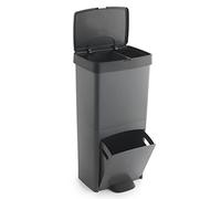 WELL HOME MOBILIARIO & DECORACIÓN Pattumiera 70L, VERTICALE, 2 scomparti, pattumiera, 76 cm, facile gestione