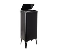 WELL HOME MOBILIARIO & DECORACIÓN Pattumiera intelligente con apertura automatica o contatto manuale da 60 l, 35,5 x 26 x 95,5 cm, colore nero.