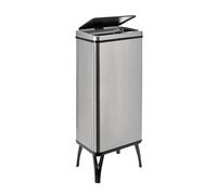 WELL HOME MOBILIARIO & DECORACIÓN Pattumiera intelligente con apertura automatica o contatto manuale da 60 l, 35,5 x 26 x 95,5 cm, colore grigio.