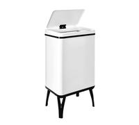 WELL HOME MOBILIARIO & DECORACIÓN Pattumiera intelligente con apertura automatica o contatto manuale da 40 l, 35,5 x 26 x 71,5 cm, colore bianco.