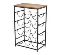 WELL HOME MOBILIARIO & DECORACIÓN Portabottiglie compatto e leggero da 40 x 26 x 60 cm - Elegante organizer per esporre bottiglie