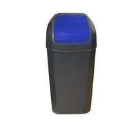 WELL HOME MOBILIARIO & DECORACIÓN Secchio - Pattumiera con coperchio basculante, 15 l, colore: Blu