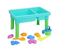 WELL HOME MOBILIARIO & DECORACIÓN- Set da Tavolo con Sabbia e Acqua, 10 Pezzi, Include stampi, rastrello, Pala e annaffiatoio, Multicolore, WH16427