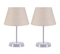 WELL HOME MOBILIARIO & DECORACIÓN Set di 2 lampade da notte 37 cm colore grigio talpa