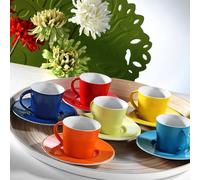 WELL HOME MOBILIARIO & DECORACIÓN Set di tazze da caffè (12 pezzi) porcellana ro