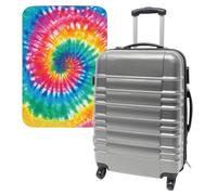 WELL HOME MOBILIARIO & DECORACIÓN Set di valigie 64 x 45 x 28 cm con custodia protettiva 'Fluor', multicolore, Valigie con 4 ruote e custodia protettiva