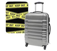 WELL HOME MOBILIARIO & DECORACIÓN Set di valigie 64 x 45 x 28 cm con custodia protettiva 'Keep out', multicolore, Valigie con 4 ruote e custodia protettiva