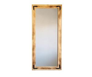 WELL HOME MOBILIARIO & DECORACIÓN Specchio,100% Pine Solid Wood, Colore Noce